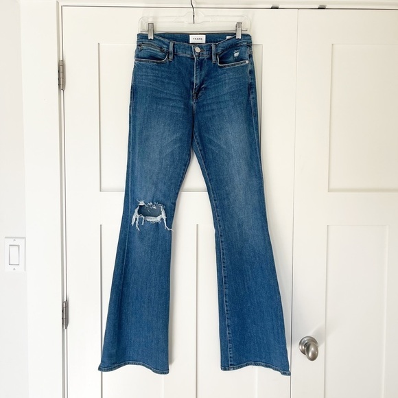 FRAME Le High Flare Jeans distressed size 29 - Picture 5 of 12